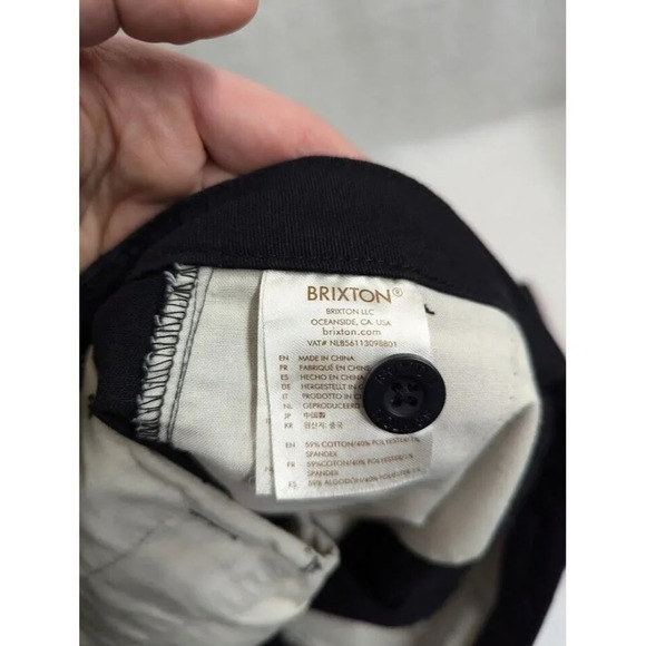 Brixton black Victory pant, women's size 28, straight leg, cropped B16 - Picture 9 of 10